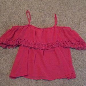 Pink Flowy Sheer Tank Top